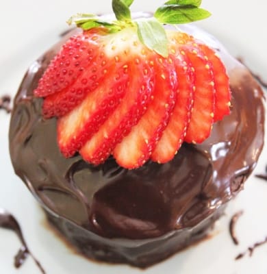 Dairy Free Mini Chocolate Cake for Two