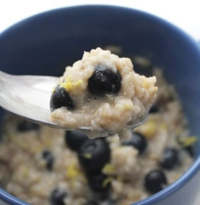 Dairy Free Lemon Blueberry Oatmeal