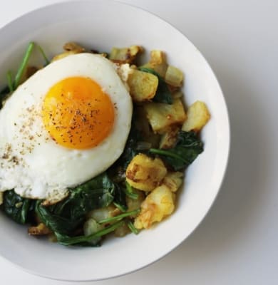 Spinach Potato Breakfast Bowl