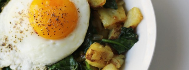 Spinach Potato Breakfast Bowl