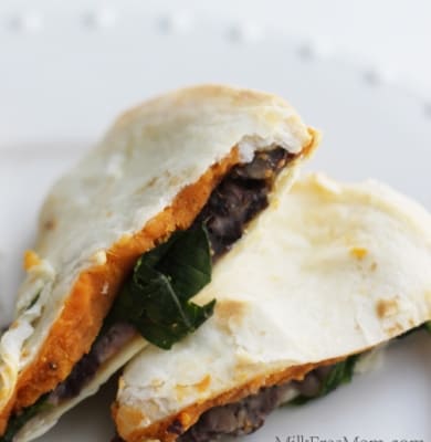 Sweet Potato Spinach Quesadillas