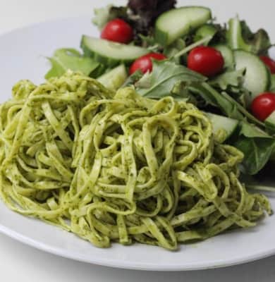 Linguine with Spinach Lemon Pesto